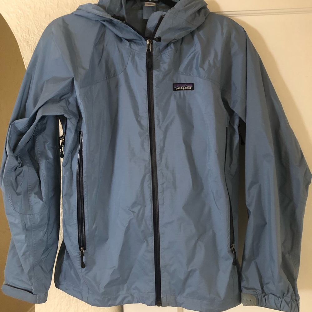 Patagonia Rain Jacket light blue